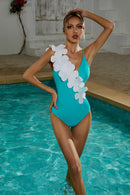 Afra Floral Beach Bikini In Green