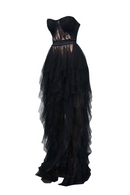 Tine Tulle Maxi Dress In Black