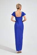 Syronix Marine Blue Diamond Bandage Dress