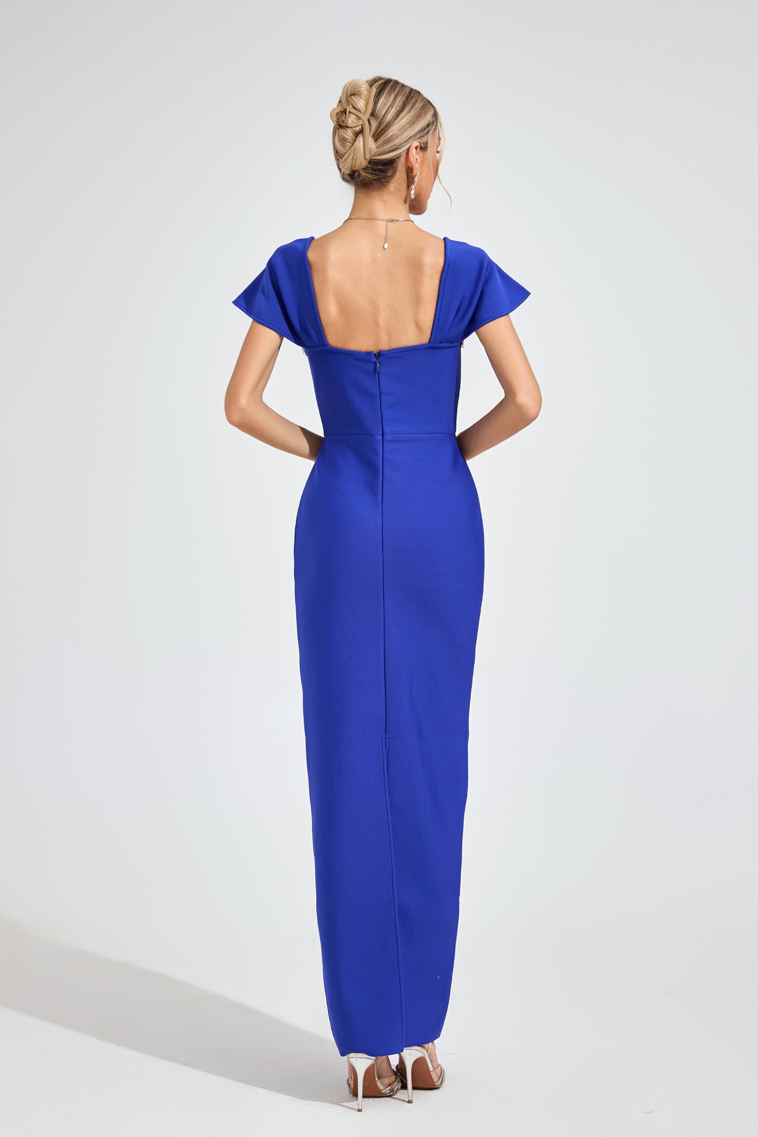 Syronix Marine Blue Diamond Bandage Dress