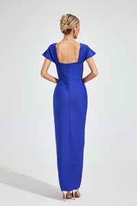 Syronix Marine Blue Diamond Bandage Dress