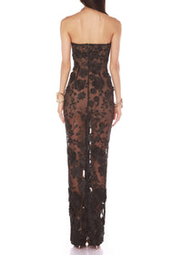 Elysion Strapless Maxi Dress In Black