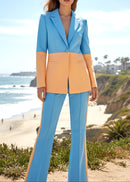 Innerva Colorblock Suit In Blue