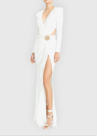 Urania Cutout Crossover Maxi Dress