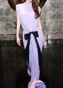 Dabney Bow Backless Maxi Dress In Lavender