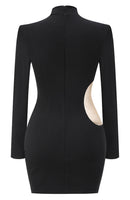 Nashira Pearl-Embellished Mini Dress In Black