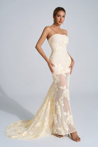 Havelock Floral Maxi Dress In Apricot