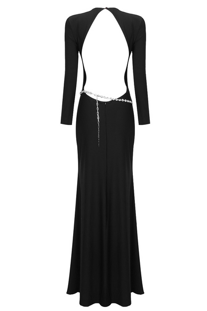 Brie Crystal Belt Maxi Dress