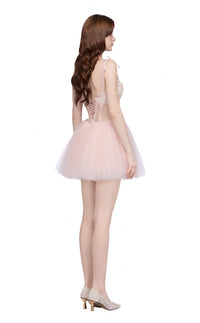 Kasmel Floral Lace Embroidered Mini Dress