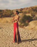 Bethany Floral-Appliqué Midi Skirt