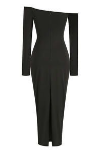 Bonnie Off Shoulder Red Flower Maxi Dress