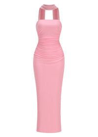 Alvilde Strapless Scarf Maxi Dress In Pink