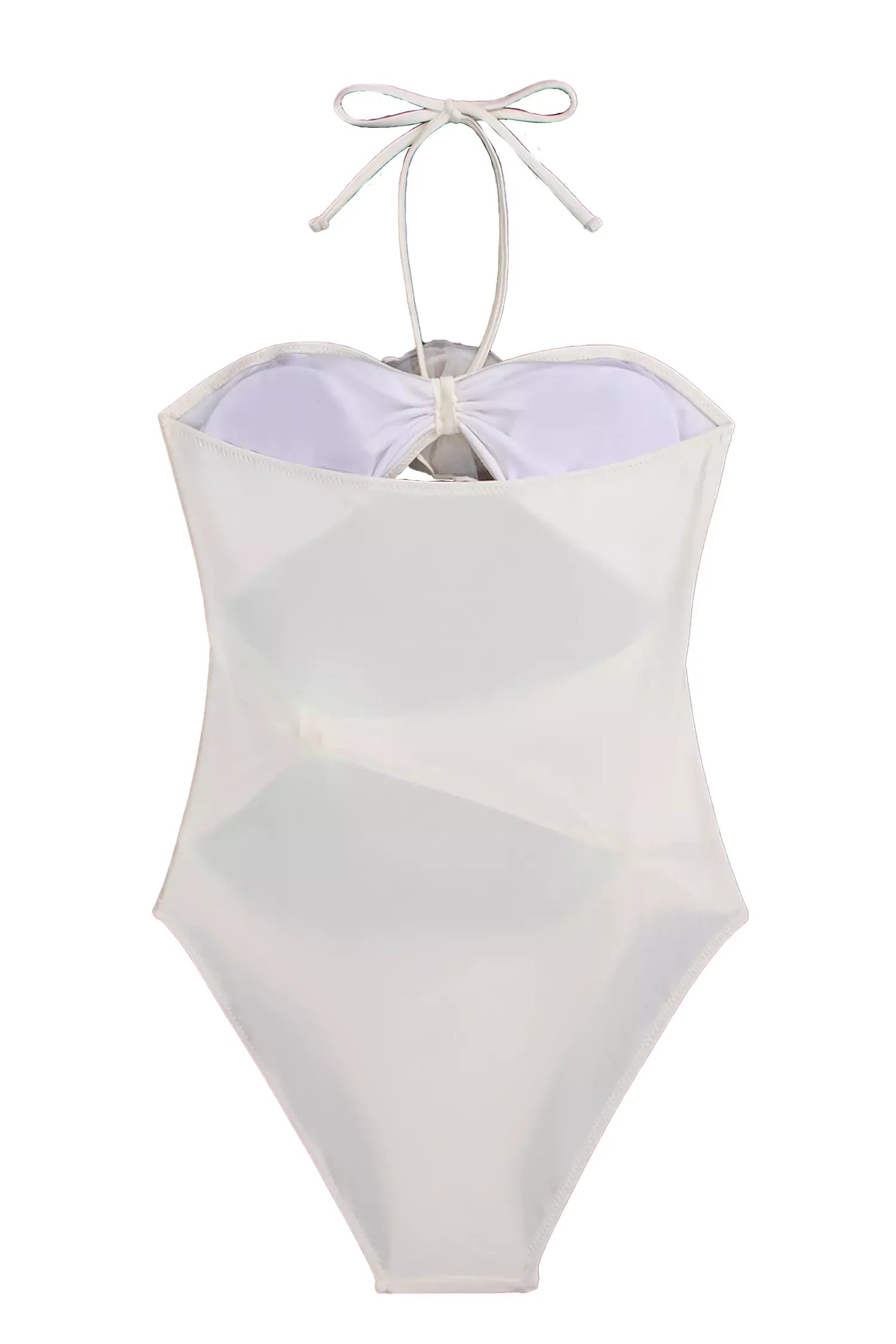 Ashlynn White Roses Halter Swimwear