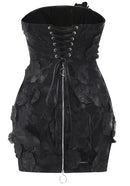 Nacho Strapless Embroidered Floral Mini Dress In Black