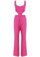 Naiara Long Sleeve Blazer Jumpsuit Suit Hot In Pink