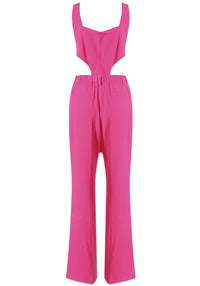 Naiara Long Sleeve Blazer Jumpsuit Suit Hot In Pink