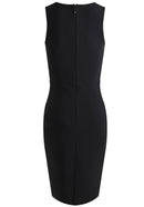 Jamiya Structured Midi Dress In Black