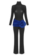 Ronalee Long Sleeve Floral Detail Two Piece Jumpsuit