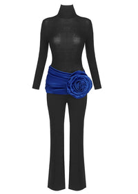 Ronalee Long Sleeve Floral Detail Two Piece Jumpsuit