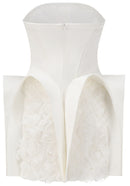 Jasmijn Strapless Floral Mini Dress In White