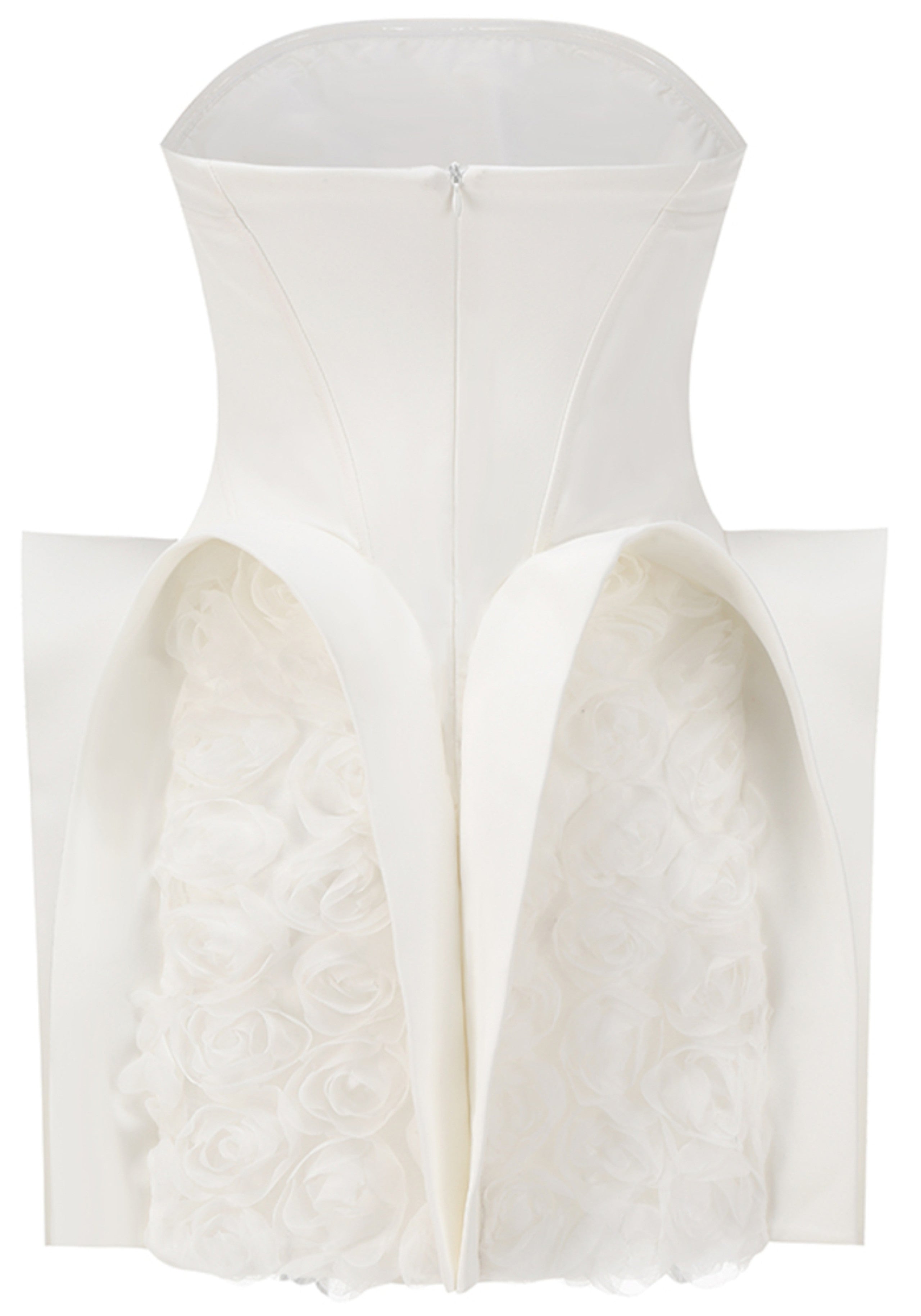 Jasmijn Strapless Floral Mini Dress In White