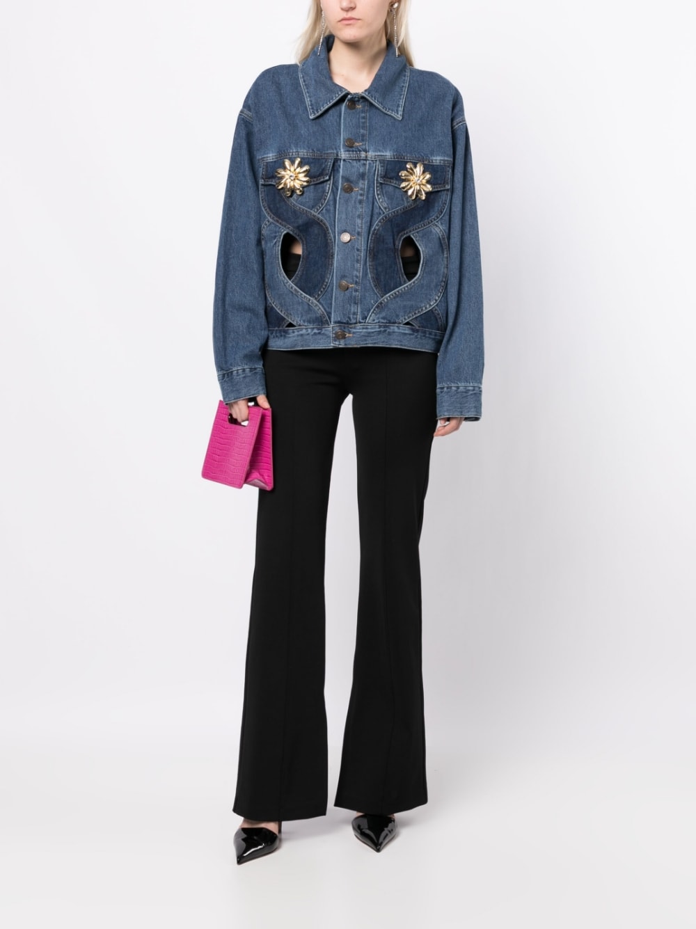 Aether Cutout Heart Denim Jacket