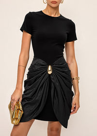 Corten Short Sleeve Ruched Mini Dress