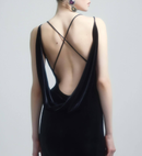 Lieda Gold 3D Flower Bodycon Maxi Dress In Black