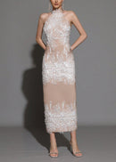 Altessa Pearl Sequin Embellished Midi Dress