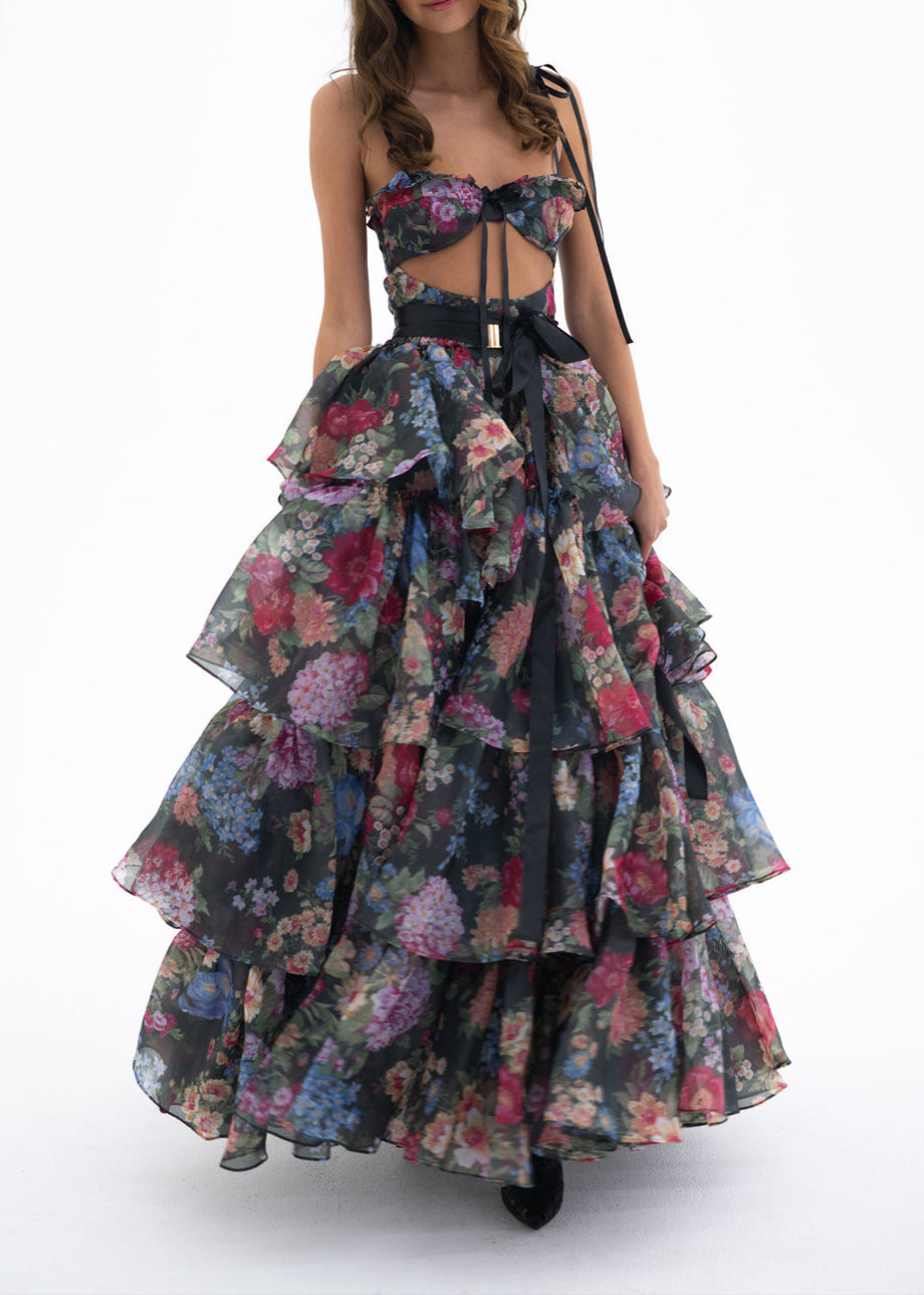 Pardes Floral Printed Skirt Set