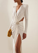 Urania Cutout Crossover Maxi Dress