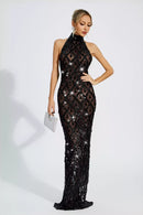 Cate Black Diamond Maxi Dress