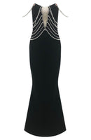 Adnan Pearl Maxi Dress In Black
