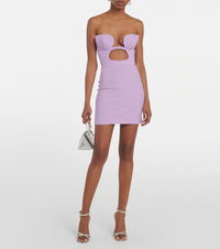 Hera Cutout Ring Bandage Mini Dress In Light purple