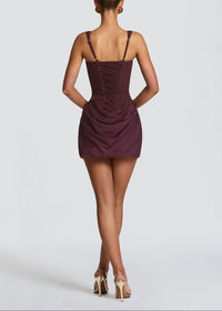 Eames Draped Detail Corset Mini Dress