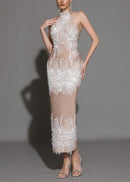 Altessa Pearl Sequin Embellished Midi Dress