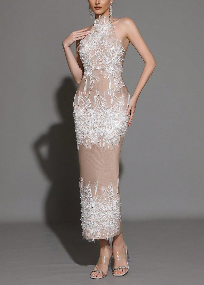 Altessa Pearl Sequin Embellished Midi Dress