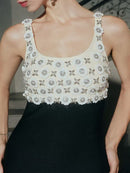 Isometry Floral Bustier Maxi Dress Black In Ivory