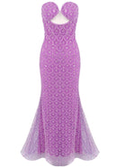 Alphine Embellished Maxi Dress In Magenta