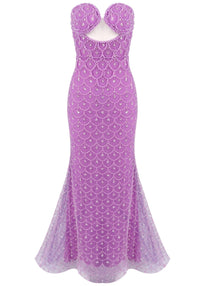 Alphine Embellished Maxi Dress In Magenta