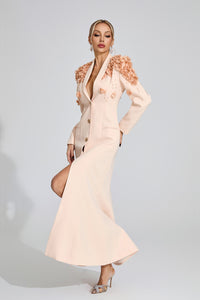 Jelia Long Sleeve Flower Maxi Dress