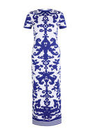 Elyxra Bandage Maxi Dress In Blue