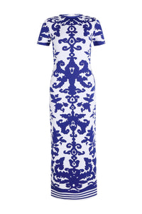 Elyxra Bandage Maxi Dress In Blue