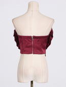 Caitlin 3D Flower Top In Red