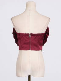 Caitlin 3D Flower Top In Red