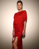 Bethany Floral-Appliqué Midi Skirt