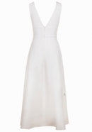 Dakari Crystal Embellished A Line Midi Dress In White
