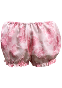 Hexor Strapless Floral Bow Ruffle Three Piece Dress In Pink