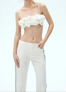 Asterra Floral Detail Two Piece Jumpsuit In White