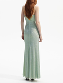 Radek Mint Rhinestone Strapless Maxi Dress